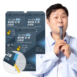 익스트림 남성 올인원 액상형 멀티 종합 비타민 비타민B 스틱샷 15포 20ml, 3개