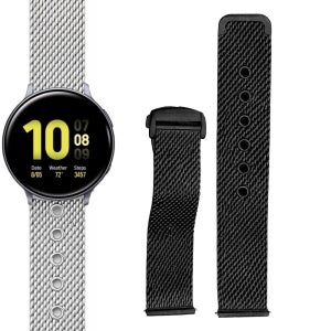 갤럭시워치 액티브2 44mm 호환줄 메탈 밀레니즈 스트랩 더블 폴딩버클