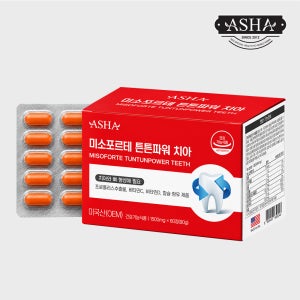 아샤 미소포르테 튼튼파워 치아 건강 칼슘 영양제 / 잇몸 치약 제공 60정, 1개
