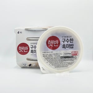 CJ 햇반 찰기가득 쌀밥 구수한 잡곡 흑미 발아현미 즉석밥 흑미밥, 210g, 24개