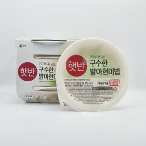 CJ 햇반 찰기가득 쌀밥 구수한 잡곡 흑미 발아현미 즉석밥 발아현미밥, 210g, 24개