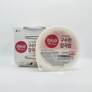 CJ 햇반 찰기가득 쌀밥 구수한 잡곡 흑미 발아현미 즉석밥 잡곡밥, 210g, 24개