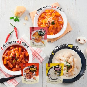 한맥 마시따 전자레인지 떡볶이 1인분 매콤 로제 크림 떡볶이 200g