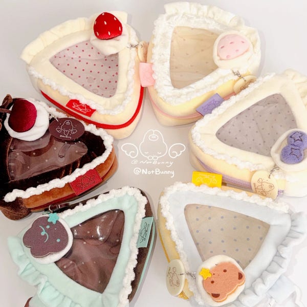 5cm, 10cm 솜인형 케이크 파우치 (6종) NotBunny 소품 무속성 딸기 초코