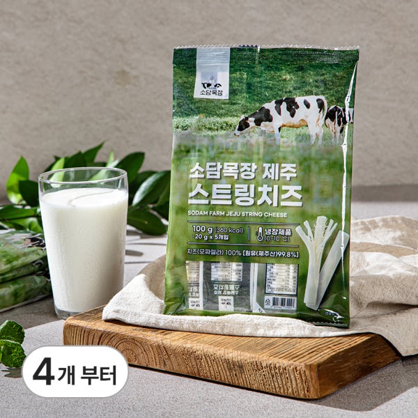 소담목장 제주 스트링치즈 100g (20g x 5개입), 4개