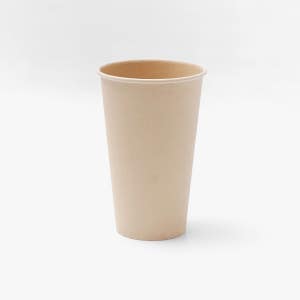 470ml(16온스) 무지 대나무 종이컵 100개 테이크아웃 그란데 크라프트