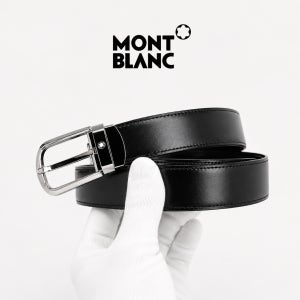 몽블랑 남성 가죽벨트 정장 캐주얼 홀스슈 버클 30mm 리버시블 레더 벨트 블랙 브라운