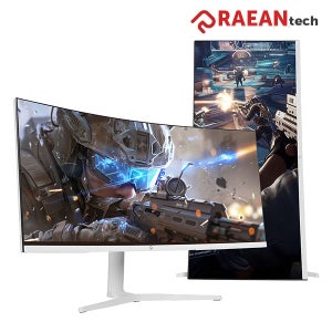 공식인증점 래안텍 PANTHEON CQA34C80SM 멀티스탠드 화이트 WQHD Fsat-VA 180Hz 34인치 커브드 모니터 무결점