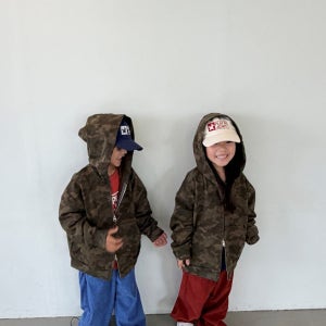 영마켓 26FW 가을 패밀리룩(두돌-성인) 워싱카모후드집업 커플룩 엄마아이커플 모녀커플룩 아빠아들커플 가족사진의상