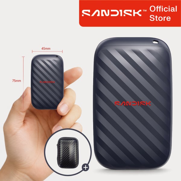 샌디스크 외장SSD 1TB 1테라 포터블 드라이브 SSDE10 대용량 C타입 휴대용 SSD