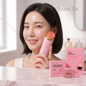 스마트에버 터치톡 LED RF EMS 올인원 피부관리 뷰티디바이스 PDRN 수분겔마스크팩 스킨케어 12개월 구독 패키지