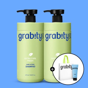 [쇼핑백/리커버리 50ml증정] 그래비티지영영 헤어 리프팅 샴푸 엑스트라 쿨 프레쉬 475ml, 2개