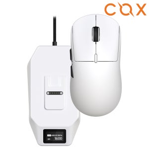 COX CPM10 충전독 유무선 게이밍 마우스 화이트