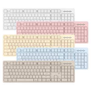 지클릭커 오피스프로 PK104 푸딩 RGB MOOD 1K 무한동시입력 저소음 키보드 퓨어화이트