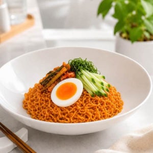 삼삼한 매콤새콤 비빔라면 10안분세트 농심 사리면110g 10봉+비빔양념장40g