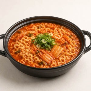 삼삼한 김치라면 10인분 농심 사리면110g 10봉+김치스프12g 10봉+후레이크3g