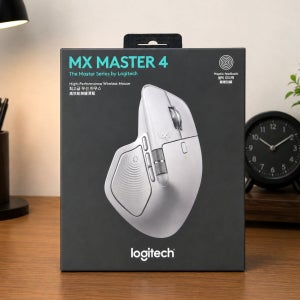 [국내정품] 로지텍 MX Master 4 무선 마우스 페일 그레이 / MR0118 햅틱 피드백 커스터마이징 USB-C 고속충전 8K DPI 센서 로지볼트 수신기 포함 (1년 보증)