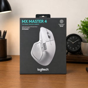 [국내정품] 로지텍 MX Master 4 무선 마우스 페일 그레이 / MR0118 햅틱 피드백 커스터마이징 USB-C 고속충전 8K DPI 센서 로지볼트 수신기 포함 (1년 보증)
