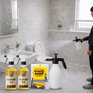 오터하우스 화장실 욕실 베란다 청소도구 세트 세정제 500ml 2개 버블건 2L