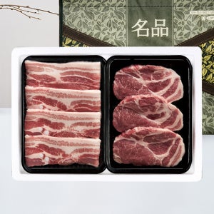 한돈1등급 냉장 구이세트 1호 1kg (삼겹살500g, 목살500g)