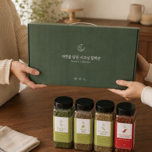 지노네상점 허브 시즈닝 4종 세트 바질 오레가노 파슬리 레드페퍼