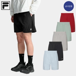 휠라 Coldwave+ 우븐 쇼츠 공용 냉감 반바지 FS262TR02U002