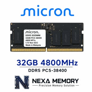 마이크론 노트북 메모리 DDR5 32GB 4800 PC5 38400 SODIMM