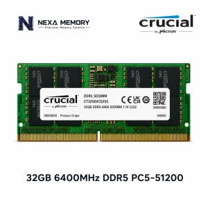 마이크론 노트북 메모리 DDR5 32GB 6400 PC5 51200 SODIMM