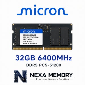 마이크론 노트북 메모리 DDR5 32GB 6400 PC5 51200 SODIMM