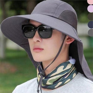 사파리 넓은 챙 모자 메쉬 벙거지 모자 캠핑