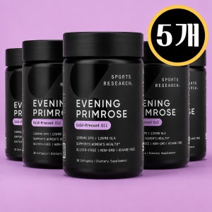스포츠리서치 달맞이꽃 종자유 감마리놀랜산 오메가6 1300mg 30캡슐, 5개