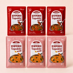 걸작 오리지널 국물떡볶이 + 로제떡볶이 혼합 밀키트 270g, 6개