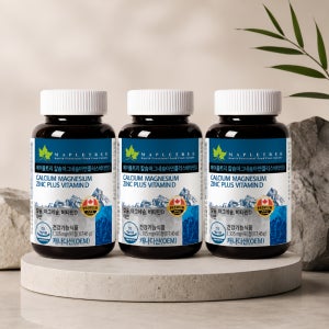 메이플트리 칼슘 마그네슘 아연 비타민D 1305mg 90정 X 3병 캐나다