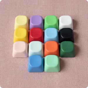 키캡 꾸미기 사각 컬러 키 캡 ABS 뚜껑 컬러 선택 클리커 키보드 키링 만들기 DIY