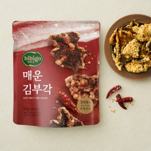 비비고 김부각 매운맛, 50g, 8개