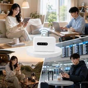 노트북 인터넷 LTE 5G 무선공유기 출장 재택근무 와이파이 유심인터넷