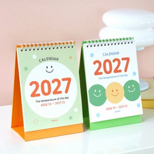 (인디고) 2027 오늘의 온도 탁상 달력 (미니 데스크 캘린더)