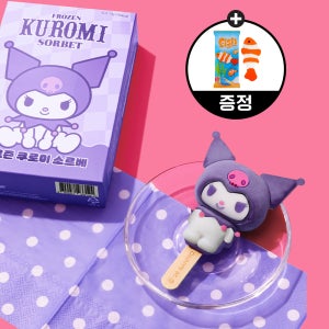 프로즌 산리오 소르베 케릭터 아이스크림 디저트 사은품증정 쿠로미, 70g, 3개