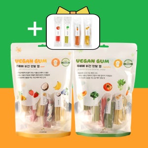 주베베 강아지 비건 덴탈껌 치석제거 신부전 췌장염 노견 소프트 간식 과일+야채, 20개, 1개