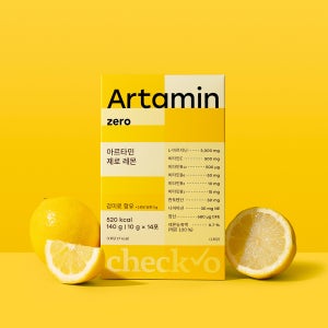 체크오 아르타민 제로 레몬 1박스 아르기닌 여자 여성 마시는 고함량 비타민 활력 분말