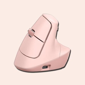 앱코 핑크 무선 버티컬 마우스 게이밍 오피스 사무실 무소음 스위치 조용한 마우스