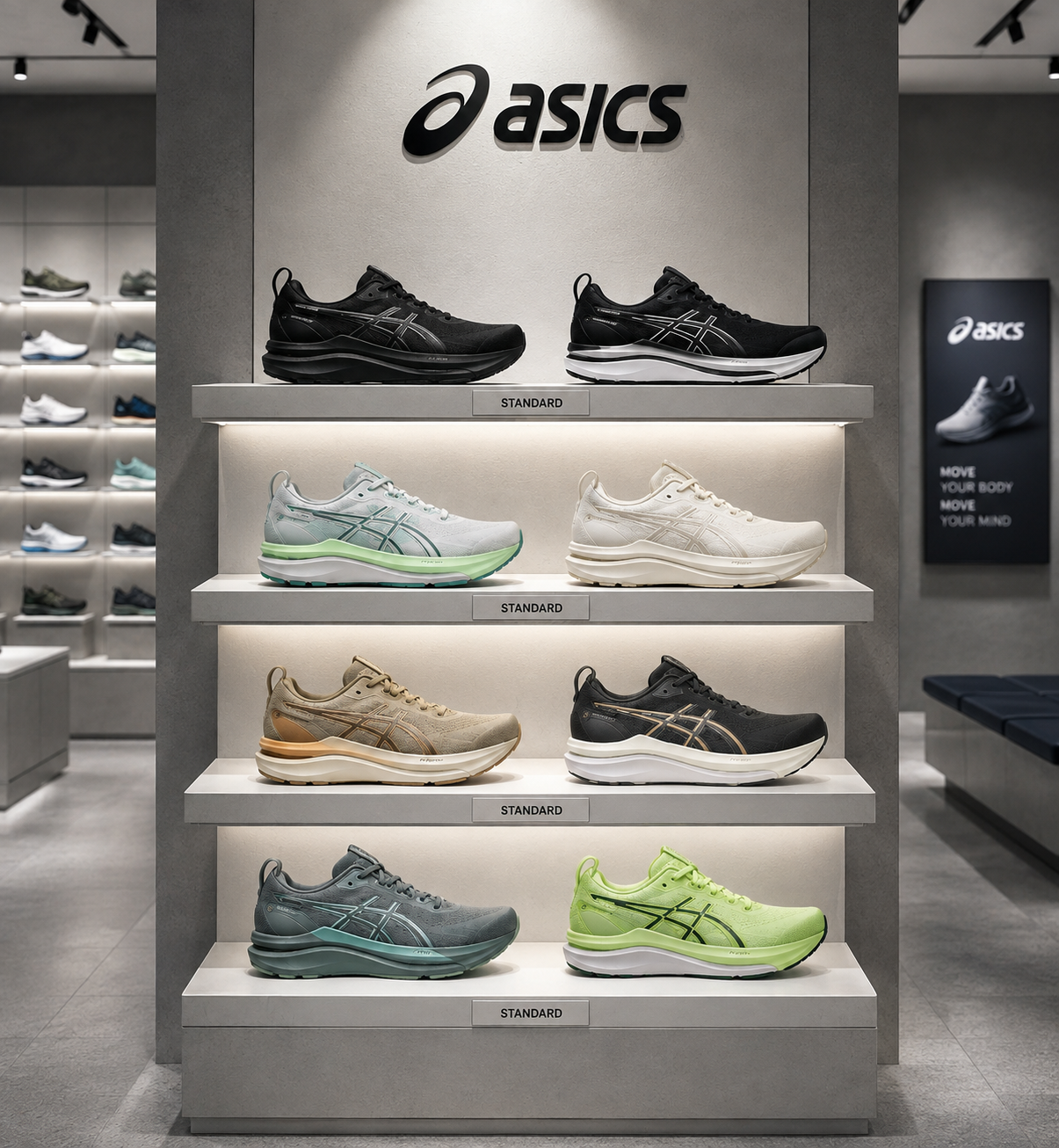 アシックス ジェルカヤノ33 GEL-KAYANO 33ステンダード4Eエクストラワイドメンズランニングシューズ