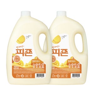 피죤 강력탈취 섬유유연제 레귤러 옐로미모사, 4.21L, 2개