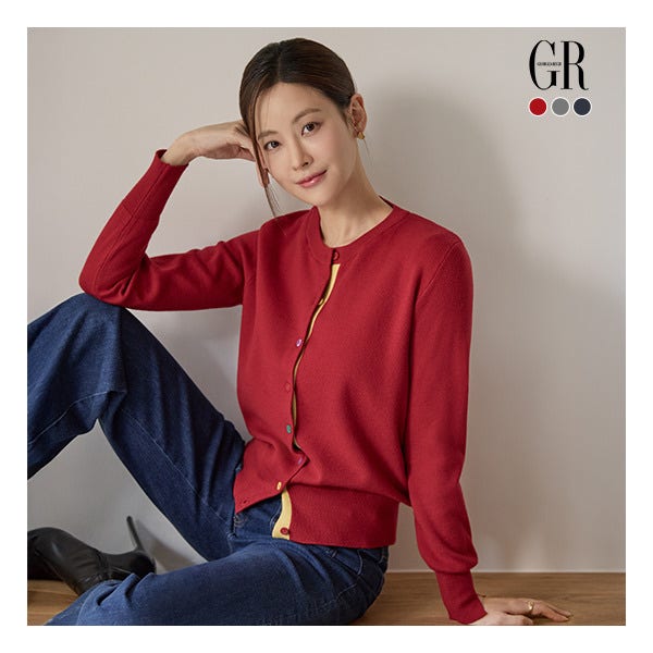 [조르쥬 레쉬] (26FW) 레인보우 버튼 가디건 3종