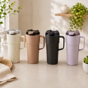 락앤락 메트로 카페 세라믹 텀블러 750ml 대용량 손잡이 스텐 차량용 외출용 보온보냉 컵