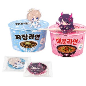 누들스토퍼 아크릴 라면뚜껑 아크릴스탠드 캐릭터굿즈 커스텀 주문제작 최애