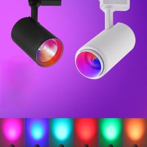 RGB 트랙 조명 16 색 무대 220V 레일 천장 자리 Led 램프 네온 바