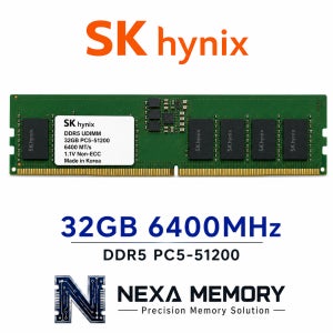 SK하이닉스 데스크탑 메모리 DDR5 32GB 6400 PC5 51200 UDIMM
