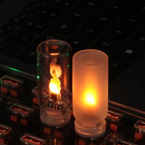헤븐리헤븐 흔들리는 촛불 조명 LED 캠핑 인테리어 수면등 수유등 양초 USB 초 무드등