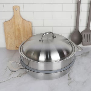 키친아트 국산 올스텐304 자이언트 인덕션 통3중 찜기 찜솥 28cm